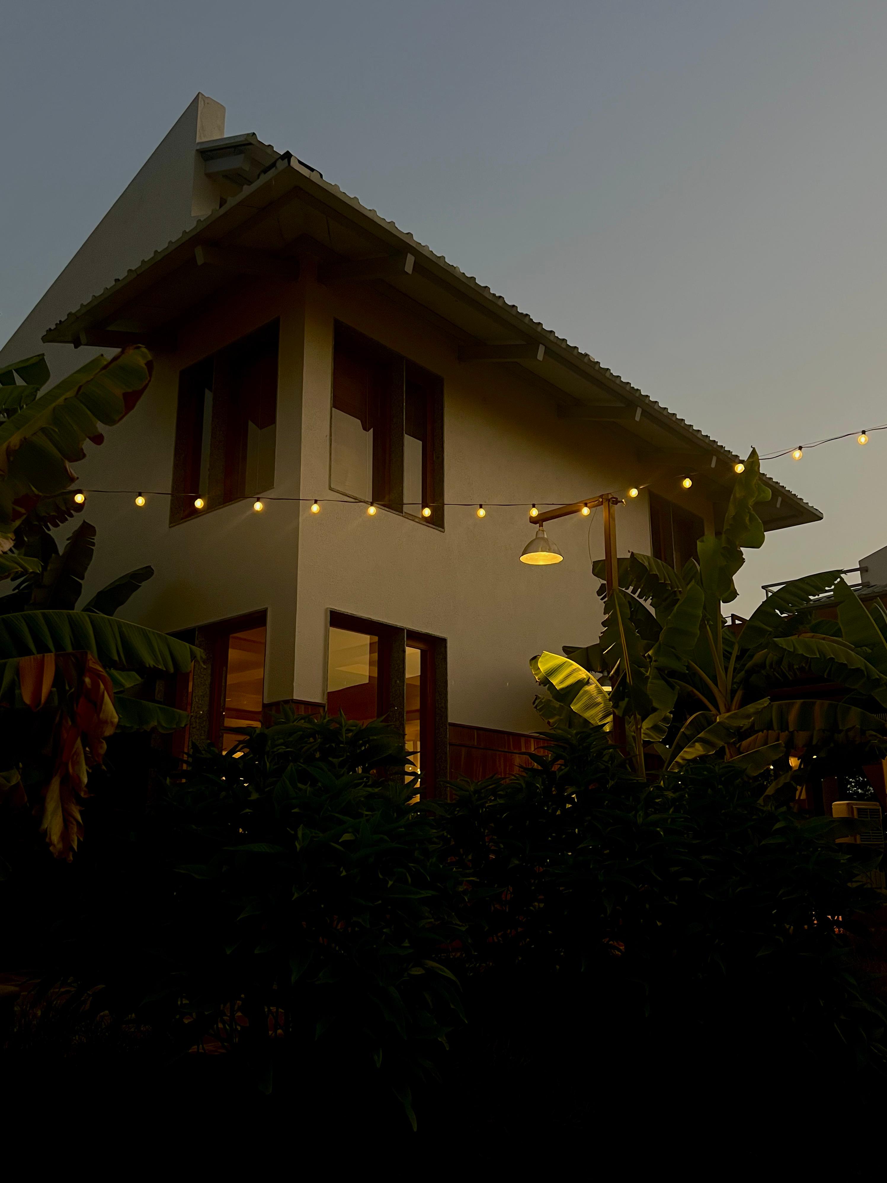 Courtyard at night